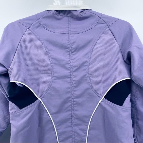 Nike Women's Fit Dry Size Medium Purple & White Mesh Lined Full Zip Jacket - Picture 4 of 11